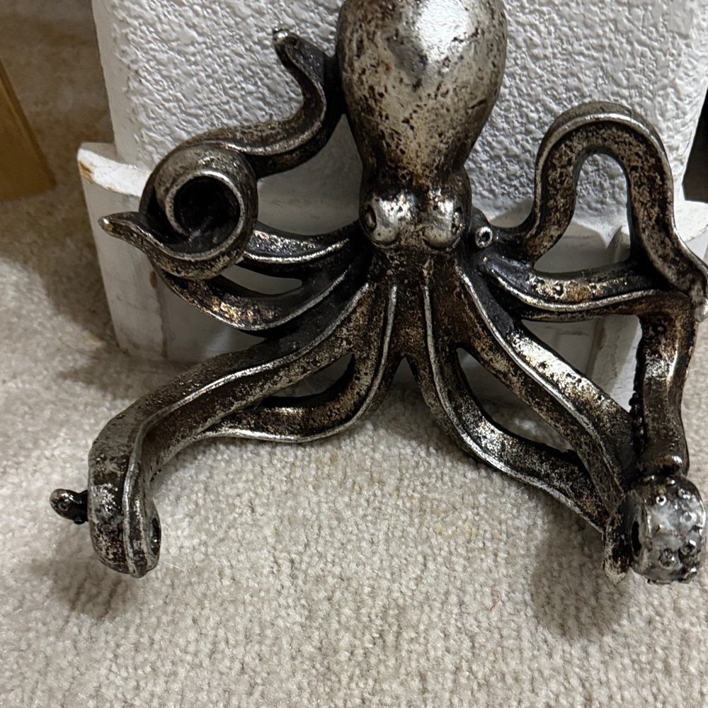 Silver Octopus Wall Hook
